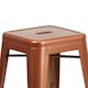 image 4 of Kai 24" Industrial Style Bar Stool Copper - Set of 4 - Modern Metal Counter Height Copper