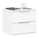 image 4 of FURNICOMP Chicago 2 Drawer Bedside Table - Matt White