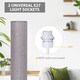 image 3 of HOMCOM Tall Floor Lamp Lighting w/ Fabric Shade for Bedroom Living Room Grey