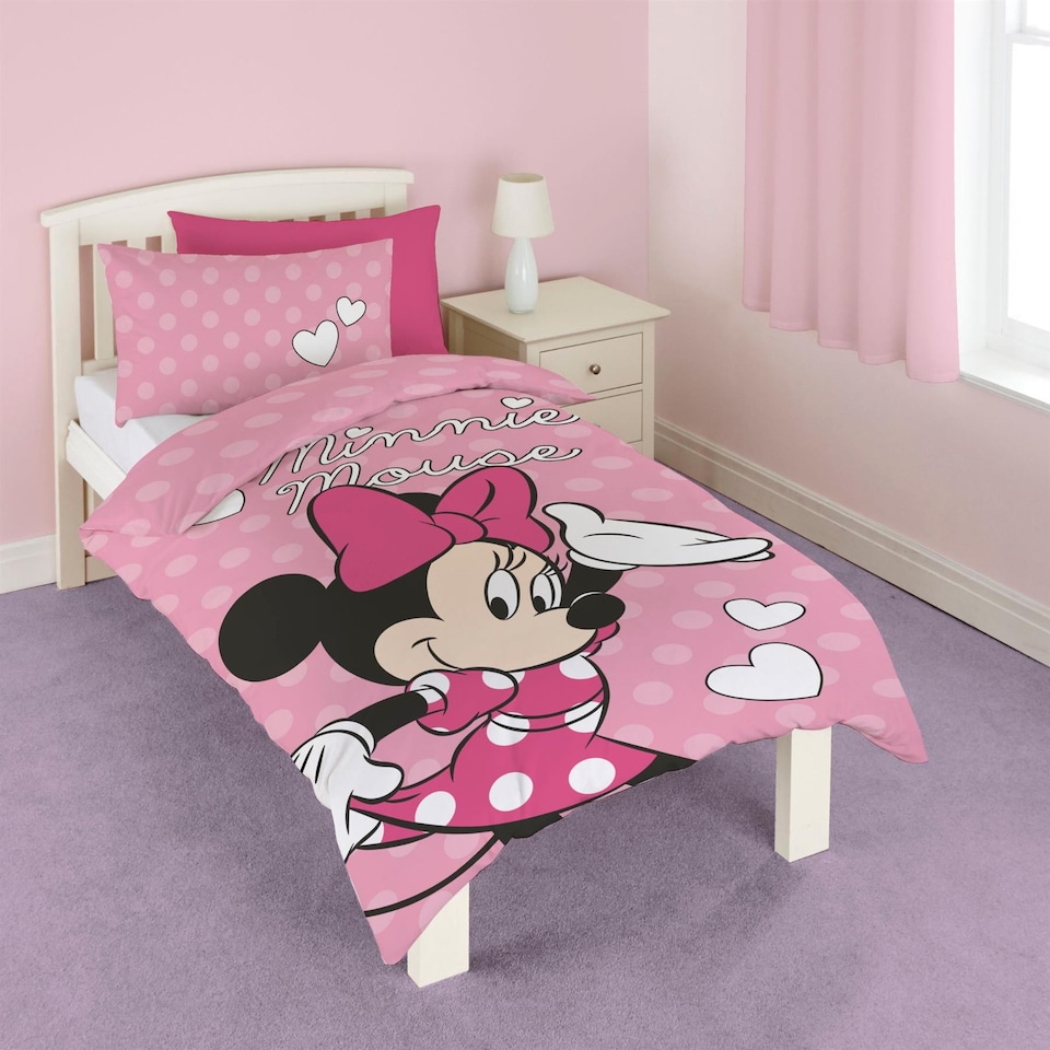 image 1 of Disney Minnie Mouse Spots Duvet Cover Set Pink | Pink | Pink | Single