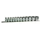 image 6 of 17pc Imperial AF Socket Set SAE Inch Sockets Extensions Ratchet 3/8"dr Tool Bag