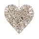 image 1 of Large Full Antique Wash Wicker Heart | Brown | Natural