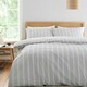 image 1 of Bianca Ashford Stripe Silver Duvet Cover Set Grey | Super King