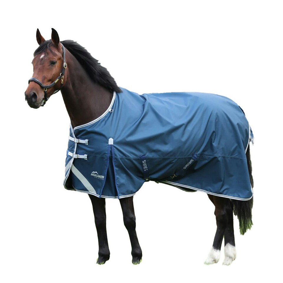 Highlander Original Lite 50g Standard Neck Horse Turnout Rug - Ocean Blue - 7´