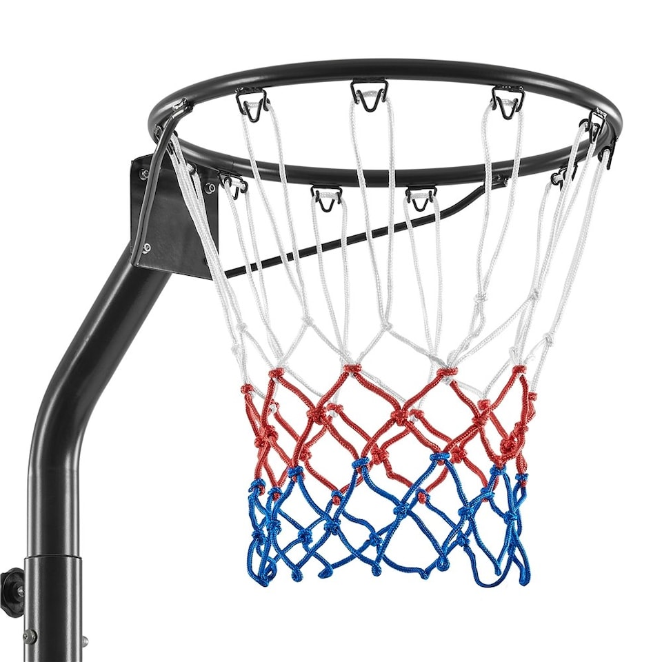 image 1 of Yaheetech Portable Netball Hoop & Post, 212-305 cm Height Adjustment Black