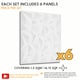 image 2 of NOVECRAFTO Diamond Effect 3D Wall Panels – 6 Sheets Covering 1.5 sqm (16.15 sqft) – Matte Interior PVC Cladding Tiles – 19.6"x19.6" Diamond Design Matt White