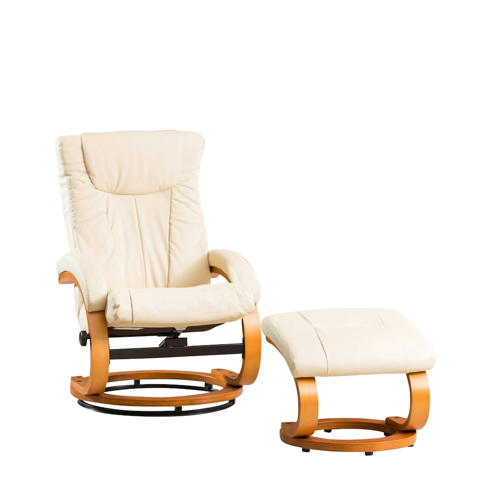 image 1 of Modena Swivel Recliner with Massage and Heat Cream
