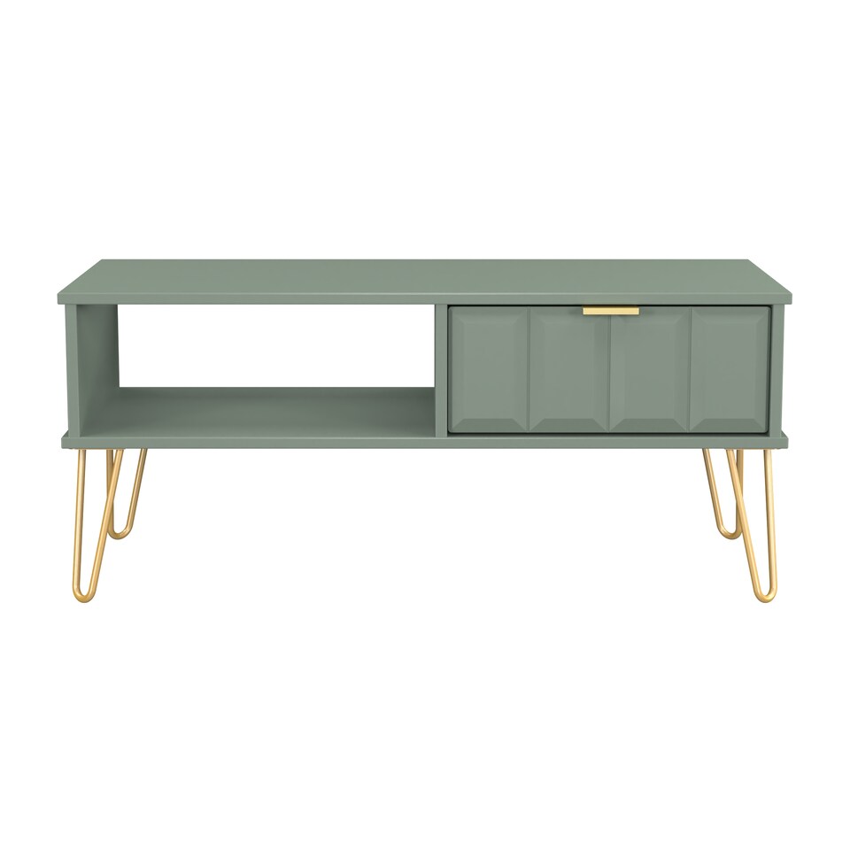 image 1 of Metro 1 Drawer Coffee Table in Reed Green (Ready Assembled) | Green | Reed Green