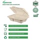 image 6 of Bagasse Sugarcane Takeaway Meal Boxes 9x6 Clamshell Food Containers TUV Home Compostable Certified, Unbleached, PFAS Free & Sturdy for Hot & Cold Food, Restaurants, BBQs Parties