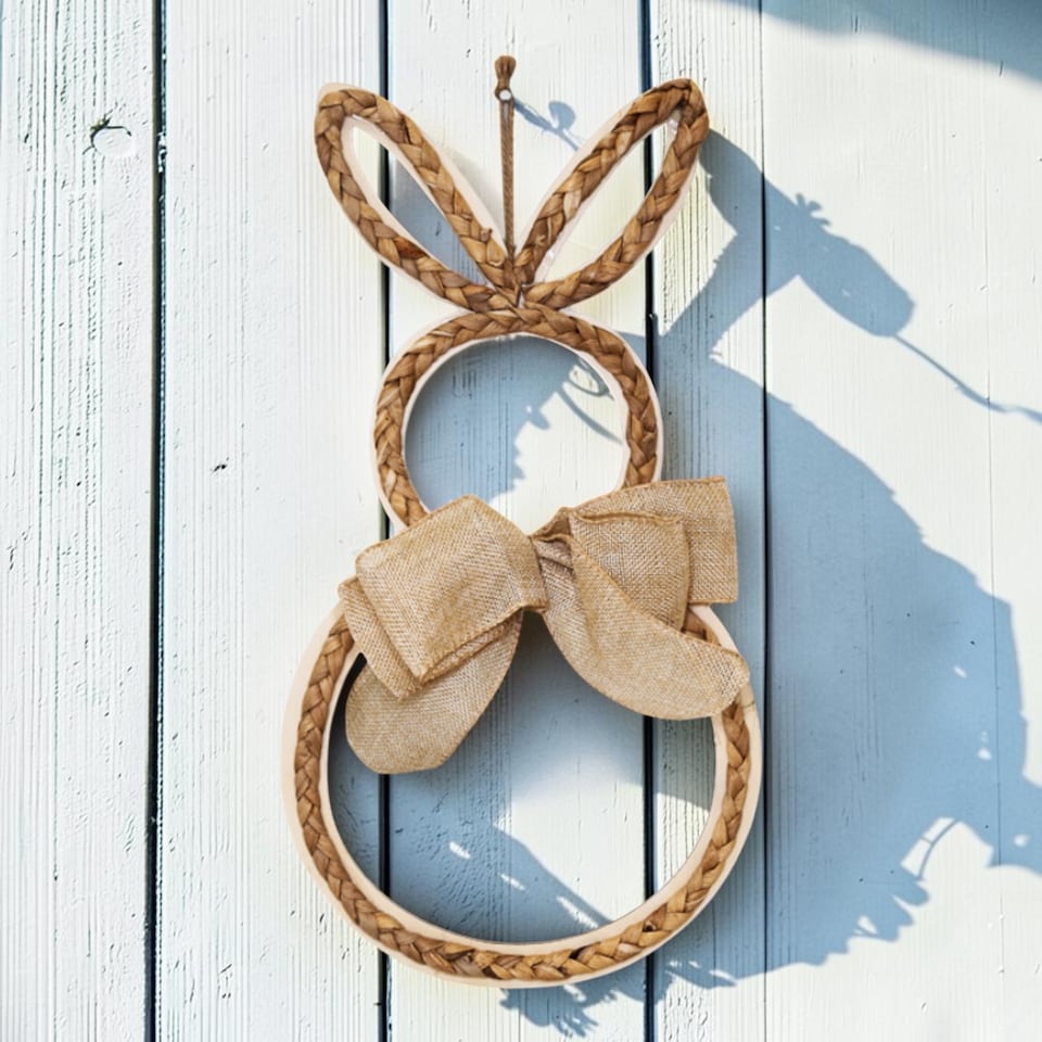 image 1 of Rabbit Shaped Decorative Wreath – 48cm