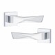 image 2 of Golden Grace Modern Aura Euro Lock Door Handles in Polished Chrome Finish with 70mm Key and Barrell Chrome