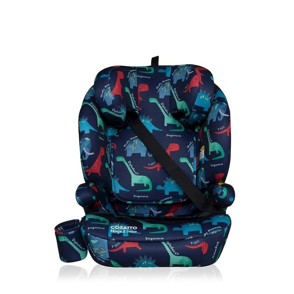 image 1 of Cosatto Ninja 2 iSize Car Seat High Back Booster - Suitable from 100cm-150cm, Forward Facing, ISOFIX Fitting (D is For Dino)