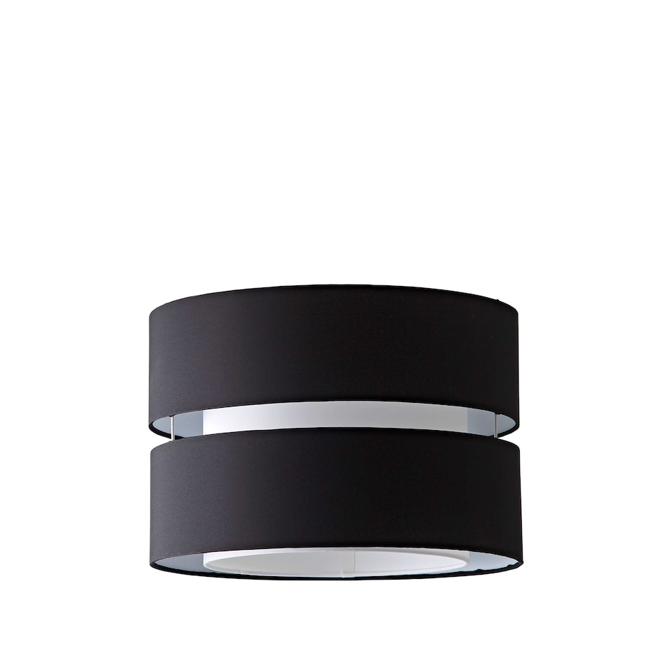 image 1 of ValueLights Sophia Large Black 2 Tier Ceiling Light Shade & Bulb | Black