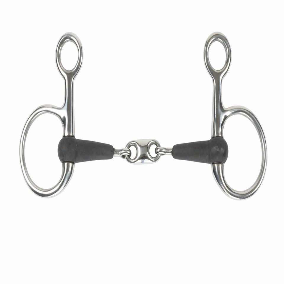 Shires Equikind+ Hanging Cheek Peanut Link Bit Black | Size: 5 Inch
Colour: Black