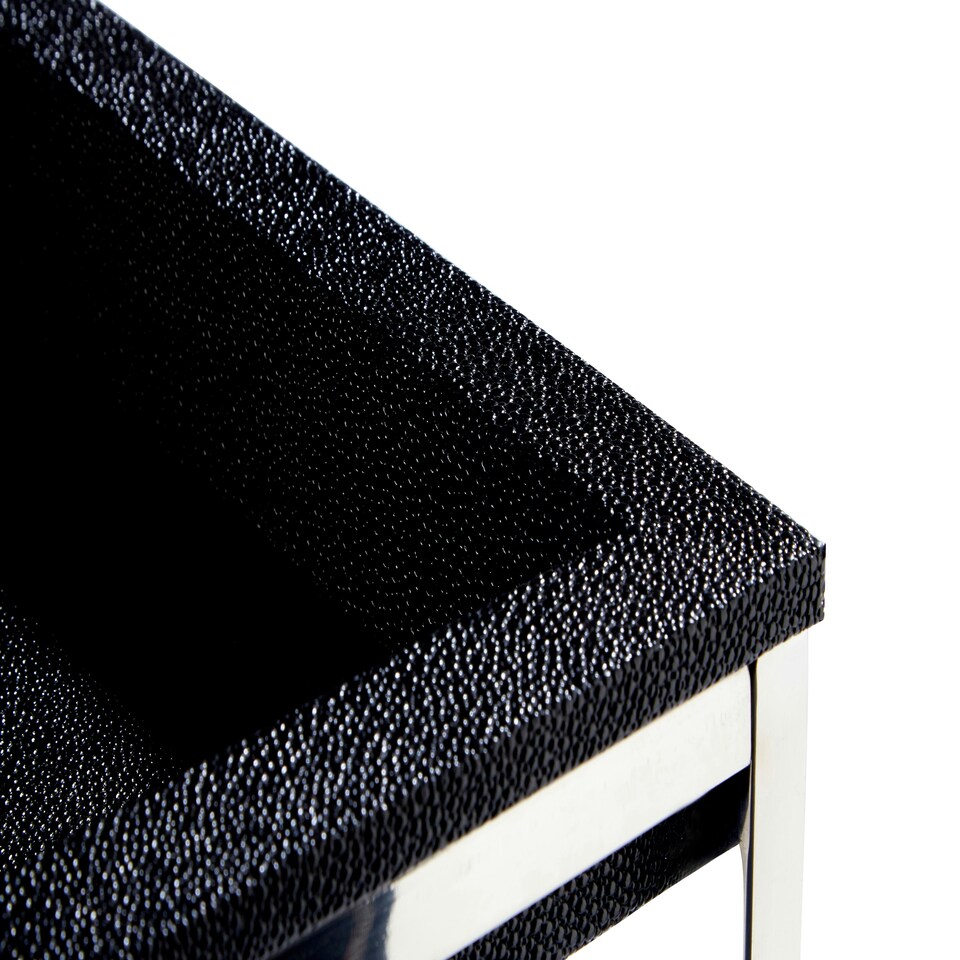 image 1 of Pacific Nest Of 2 Tables Faux Shark Skin Black