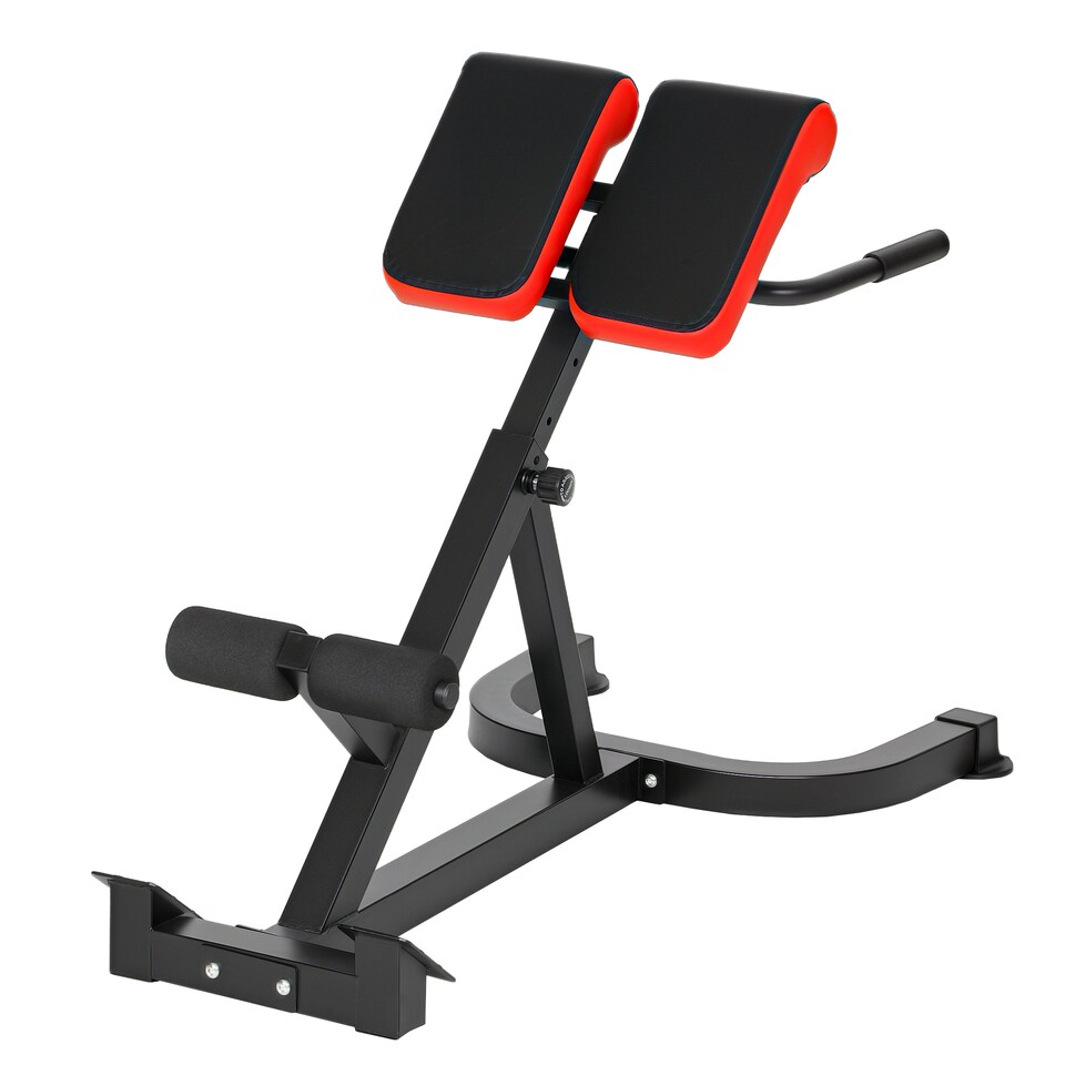 image 1 of SPORTNOW Roman Chair, Heavy-Duty 5-Level Adjustable Bench for Home Gym, Red