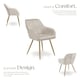 image 3 of Dining Chair Marilyn - quilted velvet, continuous backrest, gold steel legs | Grey | taupe/gold | One Size | 4