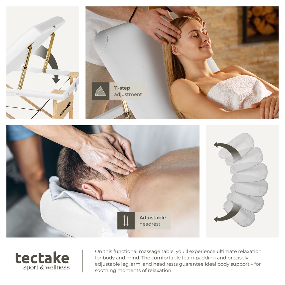 image 1 of 3 Zone Massage Table Somwang with Bolster Set | White | white | 1