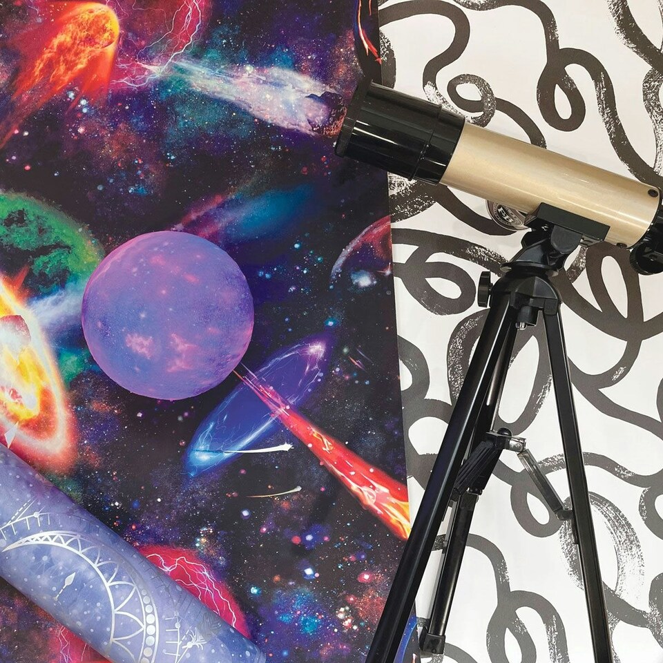 image 1 of Holden Décor Nebula Space Wallpaper - Multicoloured - 10m x 53cm Multi