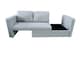 image 6 of The Brenta 2 Seater Slide Storage Sofa in Grey, Silver or Navy | Silver | One Size