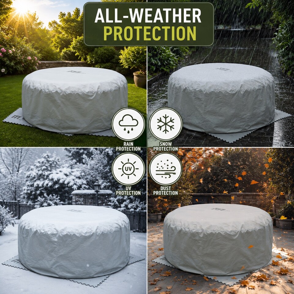 image 1 of Hot Tub Spa 4 Person Hot Tub Cover Cap Outdoor Garden Patio Furniture Heat-Resistant Spa Safecty Protector