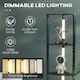 image 4 of HOMCOM Corner Floor Lamp with Dimmable Warm White LED Light, Black