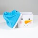 image 3 of Snowman Blue Christmas Plush Large Stackable Gift Boxes - Pack of 3