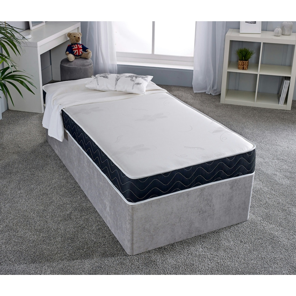 image 1 of Mars Black Border Hybrid Mattress - 17cm Deep, Medium-Soft Feel | Black | Small Single