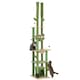 image 1 of PawHut Cat Tower 225-255cm Adjustable with Sisal Posts Hammocks, Green