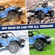 image 6 of Blue 2.4GHz 4WD Remote Control Off-Road RC Car with LED Lights – High-Speed Drift Car, Rechargeable All-Terrain Monster Truck Toy
