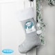 image 2 of Personalised Christmas Tiny Tatty Teddy Silver Grey Stocking