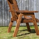 image 3 of Charles Taylor Hand Made Traditional Chunky Rustic Wooden Garden Chair Furniture Flat Packed | Brown | Brown