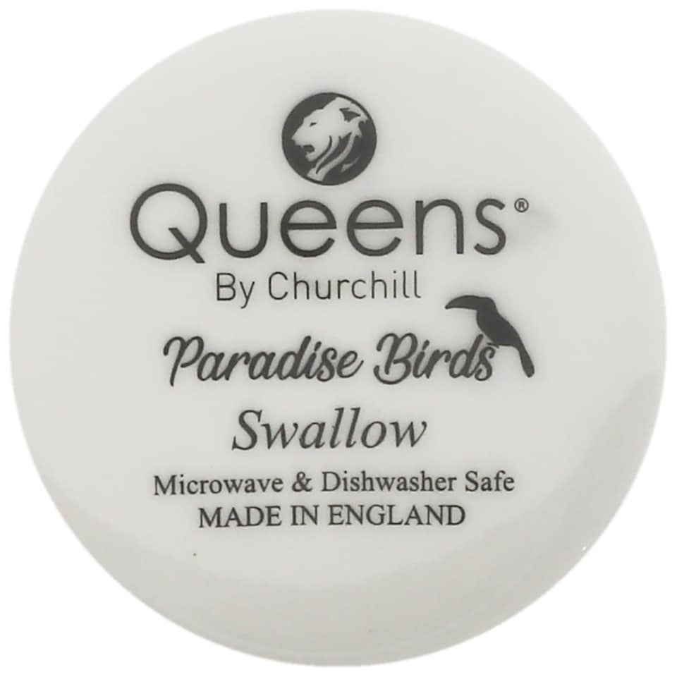 image 1 of Queens Paradise Birds Swallow Fine China 400ml Oak Mug | Multi | 1