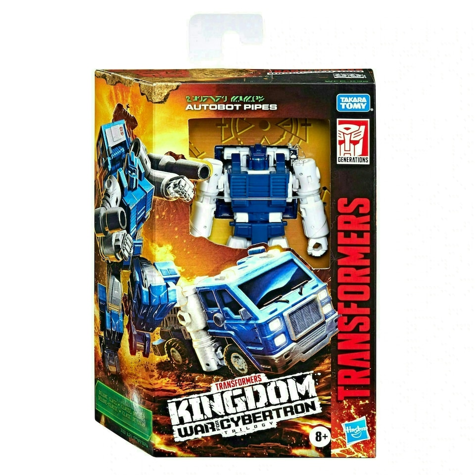 image 1 of Transformers War for Cybertron: Kingdom Autobot Pipes 12.5 cm Deluxe Class Action Figure