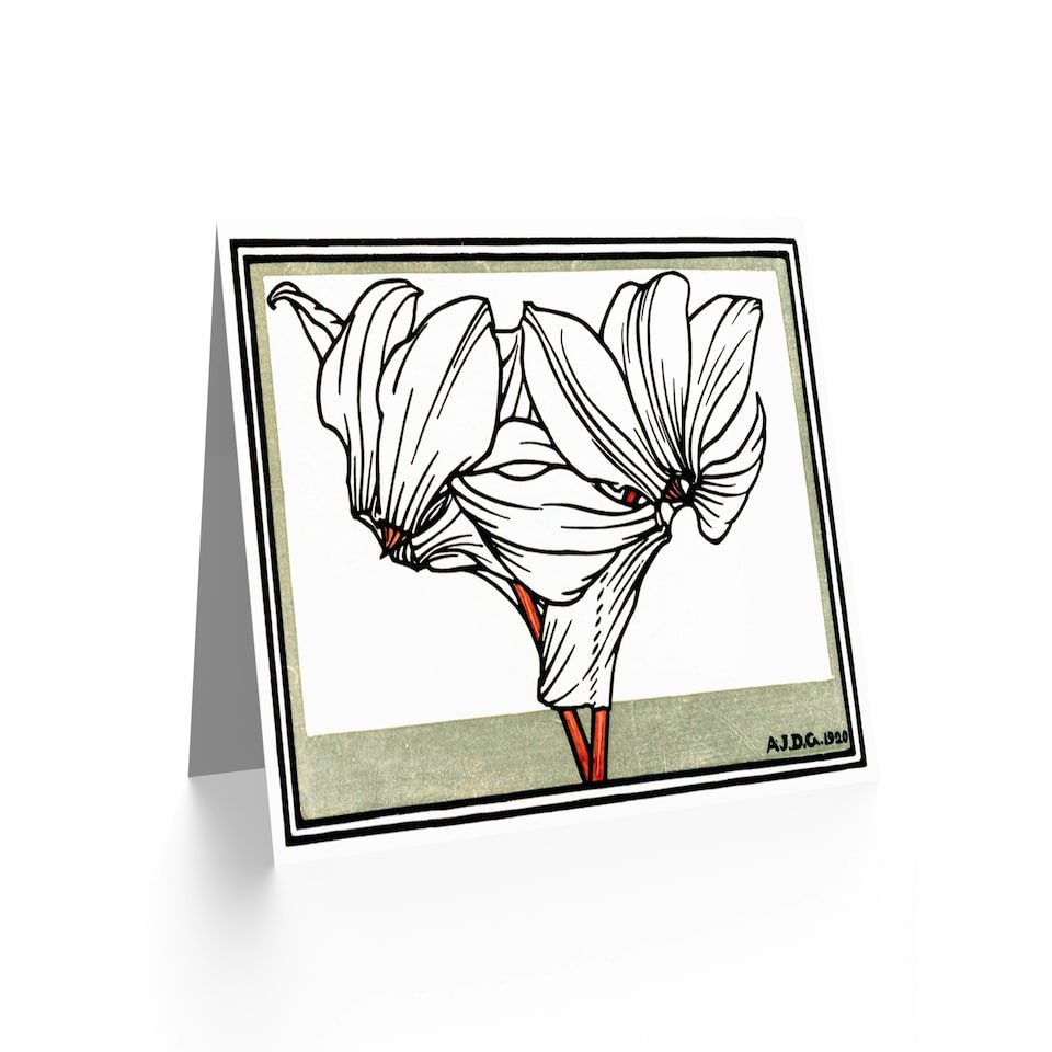 image 1 of Cyclamen Julie De Graag Art Blank Just to Say Card