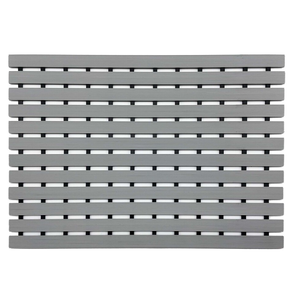 image 1 of PVC Duckboard Non-Slip Shower Mat - 61cm x 43cm | Grey | Grey