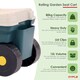image 2 of Outdoor Garden Rolling Tool Cart Storage Box with Rotating Seat | Green