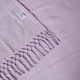 image 4 of Homescapes Kashi Lilac Cotton Throw with Tassels - 150 x 200 cm