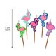 image 3 of Novelty Birthday Cake Candle Set - Flamingo