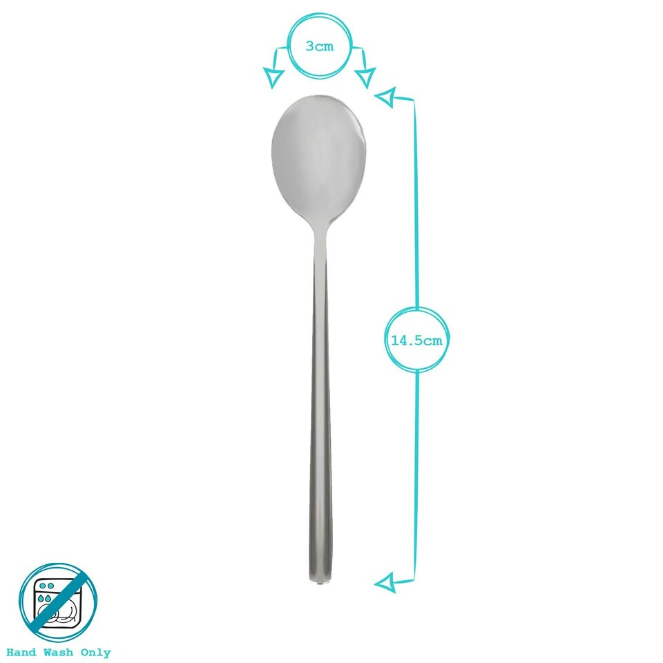 image 1 of Argon Tableware Stainless Steel Teaspoons - 14.5cm - Black - Pack of 4