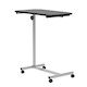 image 1 of HOMCOM C-Shaped Mobile Table Sofa Over Bed Side Nightstand w/ Casters, Brown