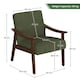 image 3 of Yaheetech Mid-Century Modern Corduroy Fabric Armchair