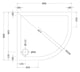 image 8 of Balterley Premium Shower Tray - Right Hand Offset Quadrant | Grey | Grey Slate | 1