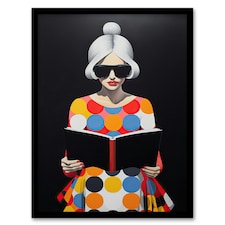 Creative Scholar Book Lovers Fun Bright Home Decor Black Framed Wall Art Print A4