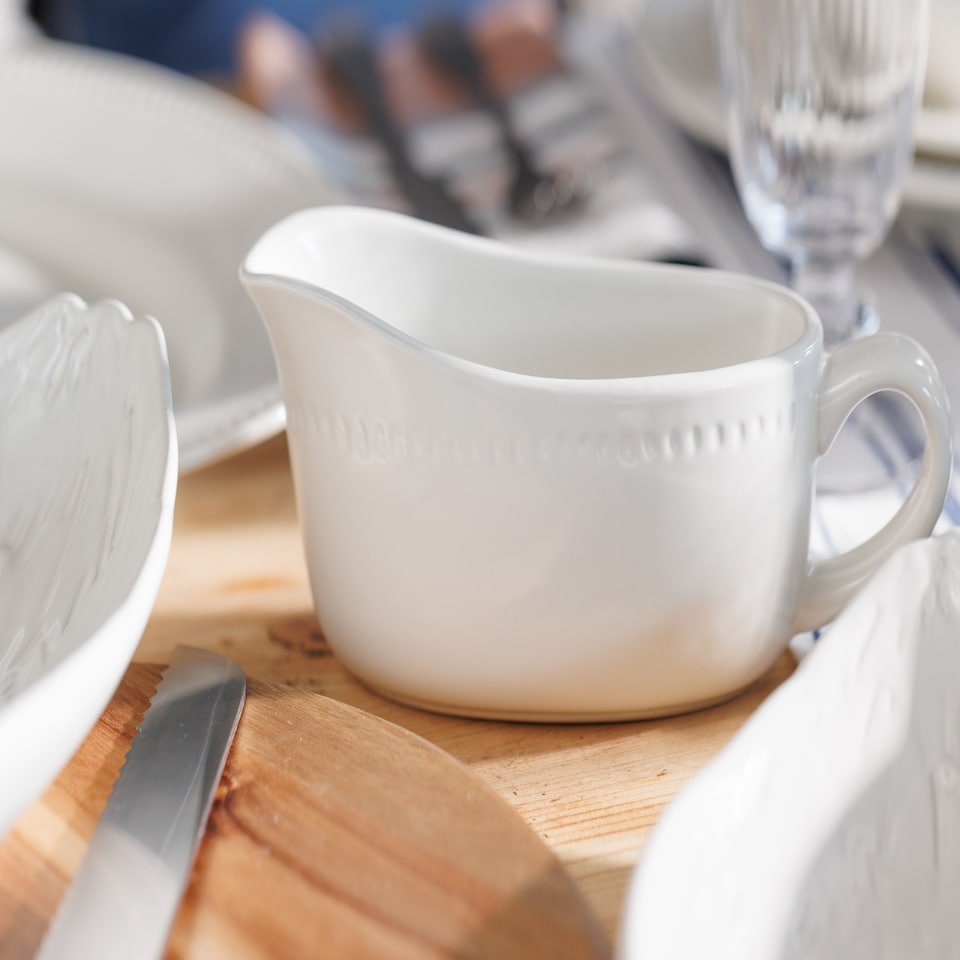 image 1 of Mikasa Gravy Boat Cream Stoneware 300ml