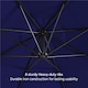 image 5 of Yaheetech 289 cm Patio Offset Umbrella Cantilever Umbrella-Navy Blue