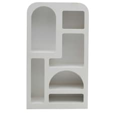 Udaipur Tall Geometric Bookcase Brown