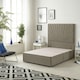 image 3 of Sunburst Divan Bed with 2 Drawers & 54'' Floor Standing Headboard Tweed Fabric | Brown | Coffee