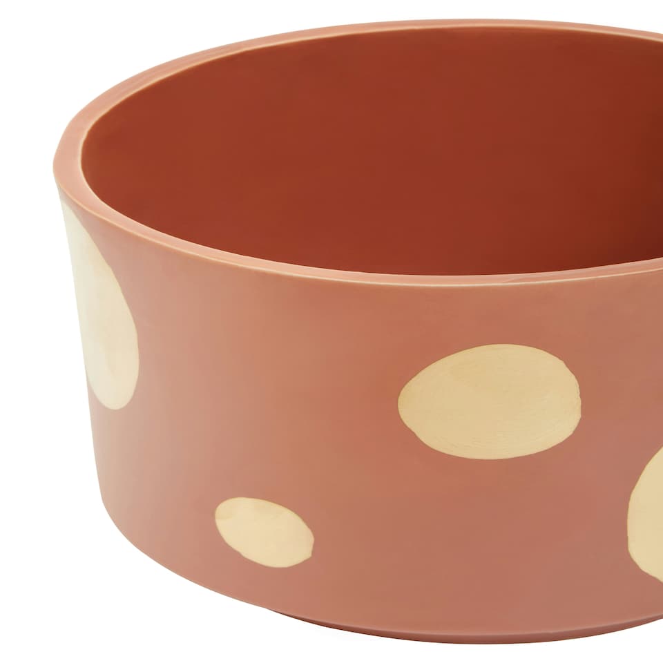 image 1 of Interiors by Premier Gold Speckled Ceramic Planter, Modern Large Ceramic Garden Pot for Home, Ceramic Pots for Indoor Plants Gold