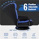 image 6 of Yaheetech Swivel Floor Gaming Chair with Adjustable Backrest